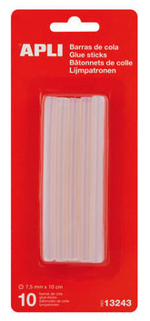 ✅ BARRA SILICONA COLA RECAMBIO 10CM X 7,5MM BLISTER 10 UNID